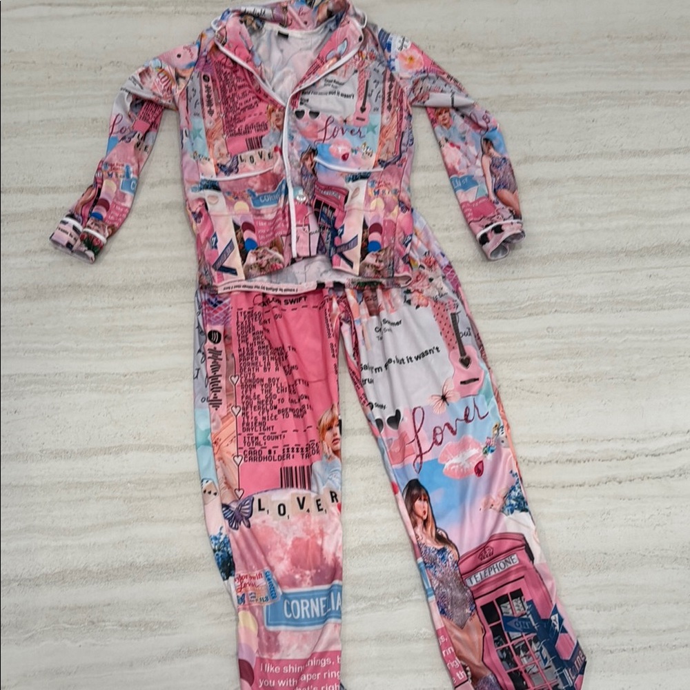 TAYLOR SWIFT PAJAMAS- Colorful Graphic Pajama Set